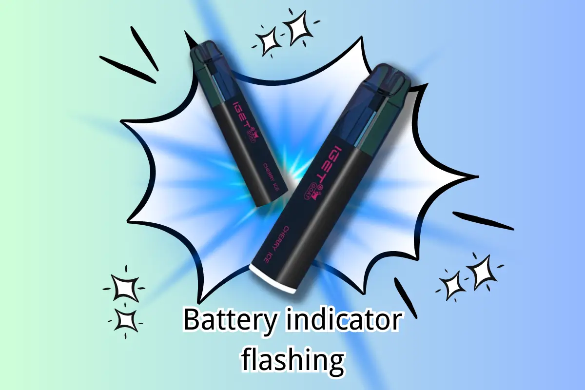 battery indicatior flashing of IGET Goat Vape