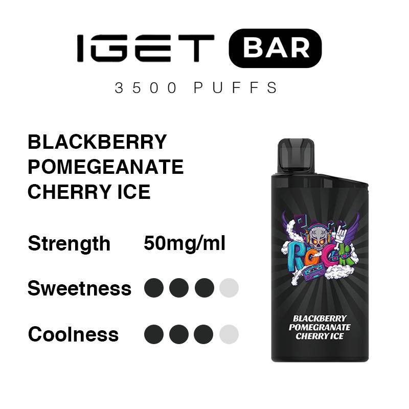 blackberry pomegranate cherry ice iget bar flavours