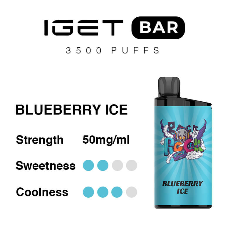blueberry ice iget bar flavours