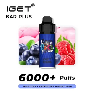 Blueberry Raspberry Bubble Gum IGET Bar Plus