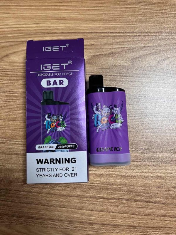 Grape Ice - IGET Bar 3500 Puffs - Image 2