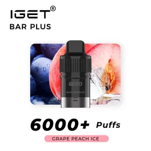 grape peach ice iget bar plus prefilled pod