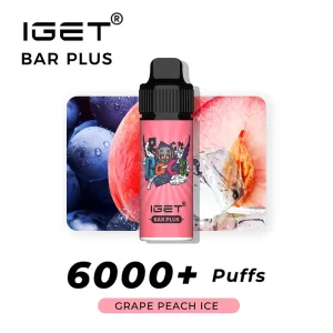 grape peach ice iget bar plus vape kit