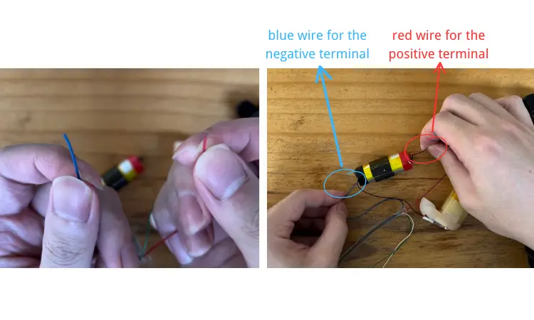 how to recharge IGET Moon connect the wires to the battery