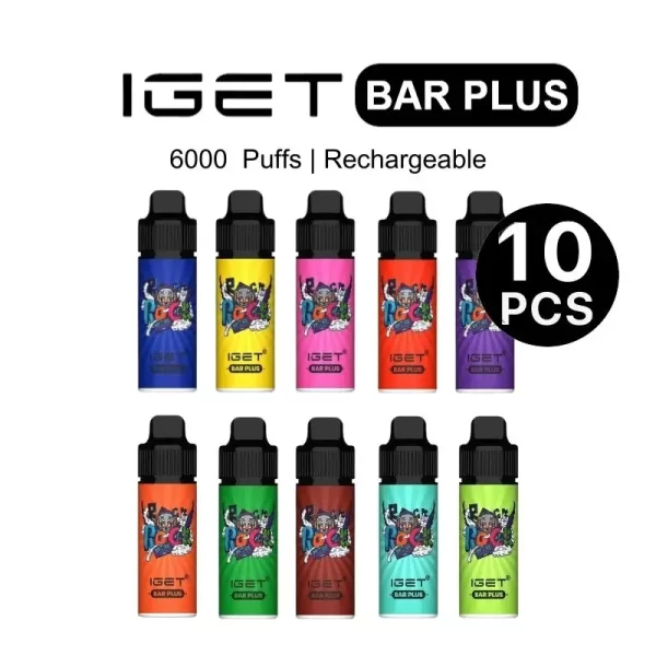 IGET Bar Plus Mixed Flavours Box 10PCS