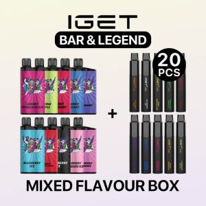 Mixed Flavour Box - IGET Bar & Legend (20PCS)
