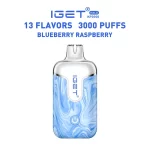 Blueberry Raspberry - IGET Halo Vape Kit 3000 Puffs