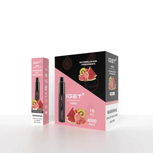 Watermelon Kiwi Pomegranate - IGET Legend 4000 Puffs - Image 2
