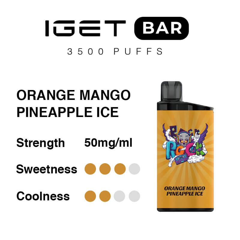 orange mango pineapple ice iget bar flavours