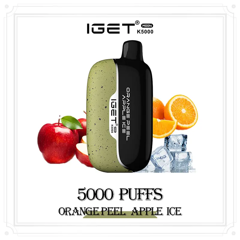 orange peel apple ice IGET Moon k5000 puffs