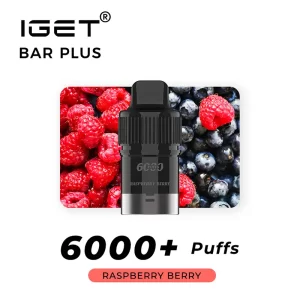 raspberry berry iget bar plus prefilled pod