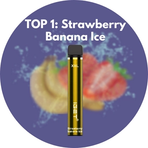 Best IGET XXL flavours top 1 Strawberry Banana Ice